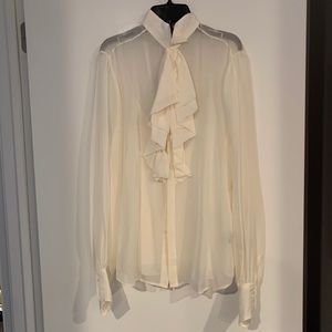 RALPH LAUREN Blue Label Silk Chiffon Blouse & Cami